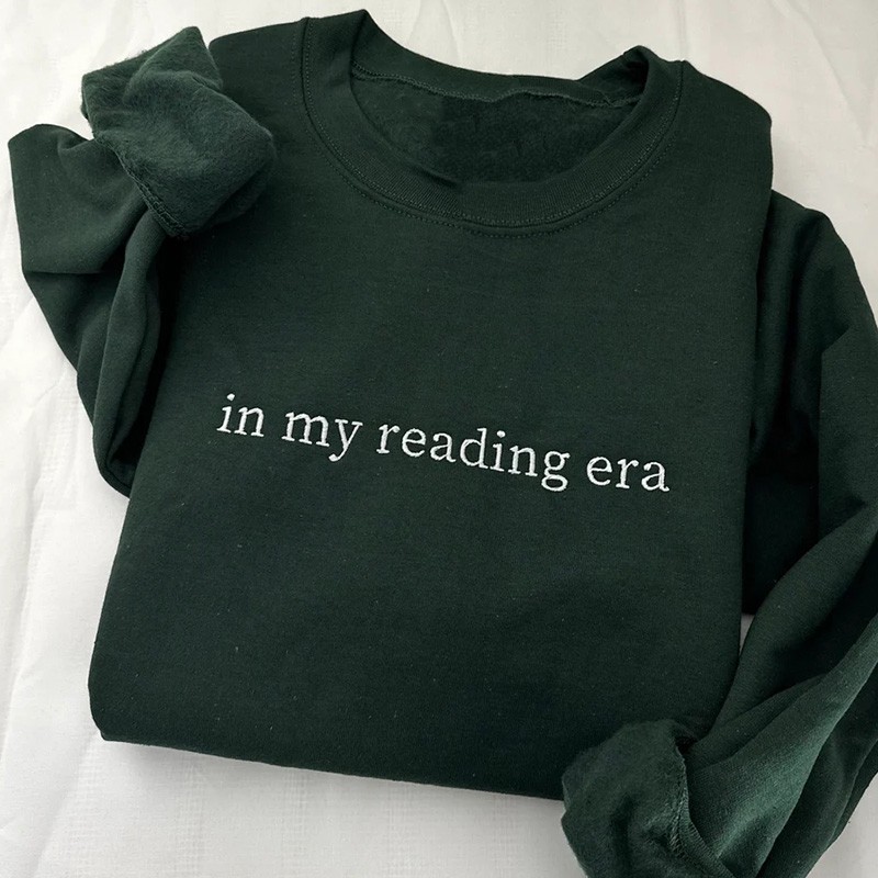 In My Reading Era Embroidered Sweatshirt Book Lover Sweatshirt Bookish Sweatshirt